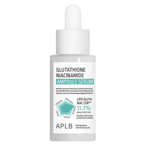 APLB Glutathione Niacinamide Ampoule Serum bottle on white background