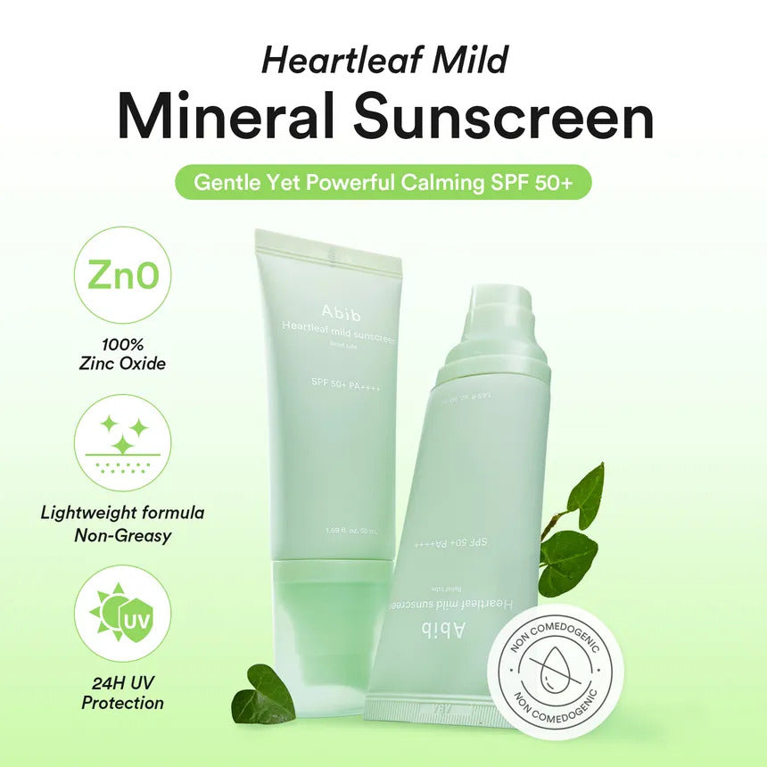 ABIB - Heartleaf Mild Sunscreen Relief Tube, 50ml