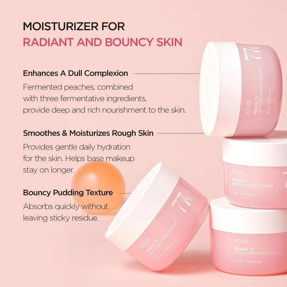 Anua - Peach 77% Niacin Enriched Cream, 50ml