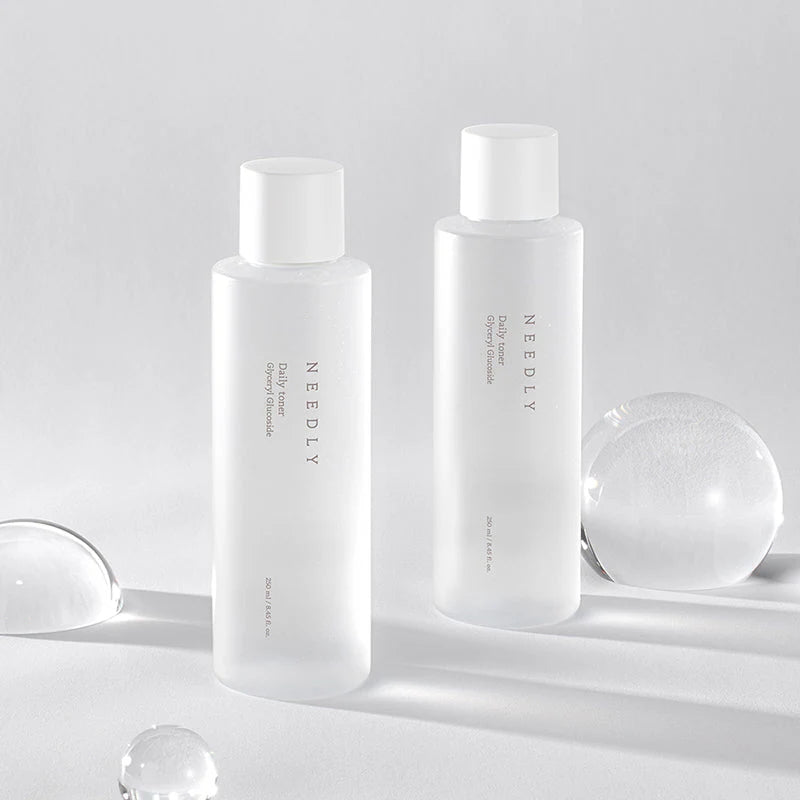 Needly Daily Toner bottles on white background