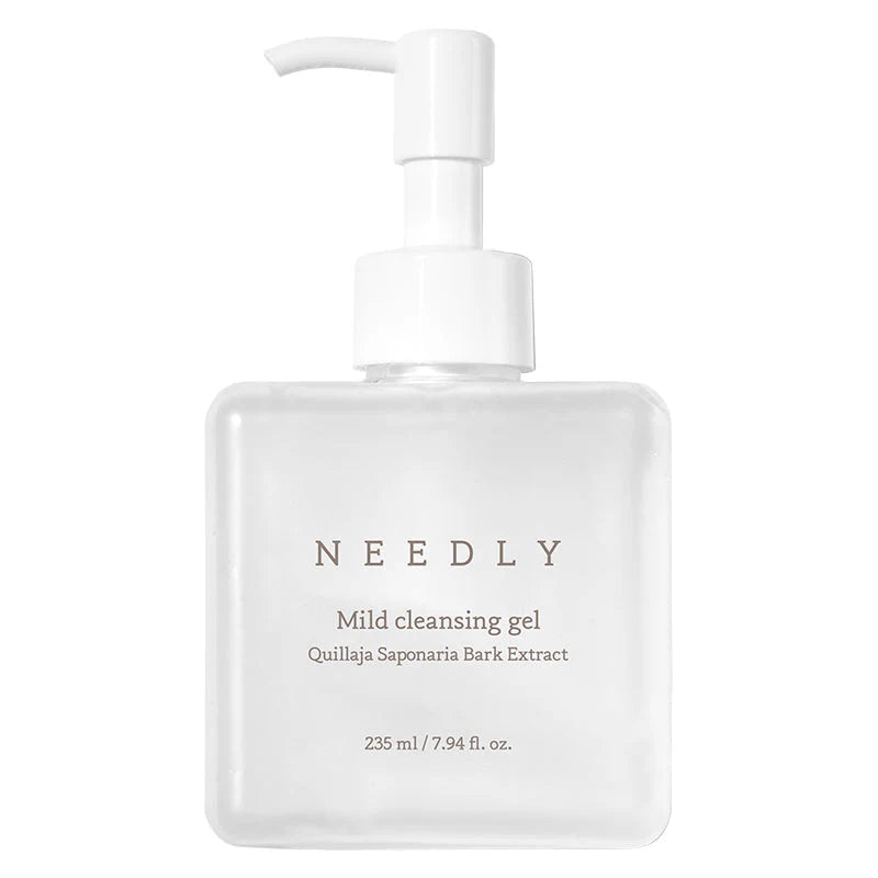 Needly Mild Cleansing Gel bottle on white background